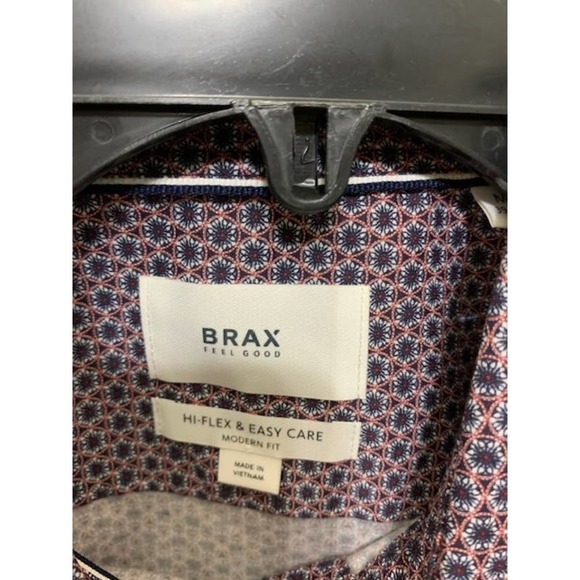 Brax Dress Shirt Mens Medium Button Down Hi Flex Easy Care Modern Fit New - Picture 5 of 6